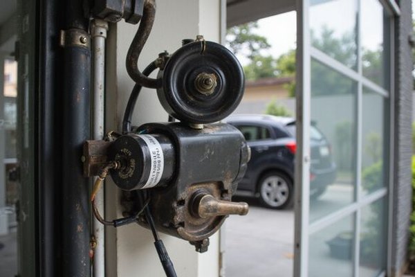 Repaired autogate with new motor and clean wiring